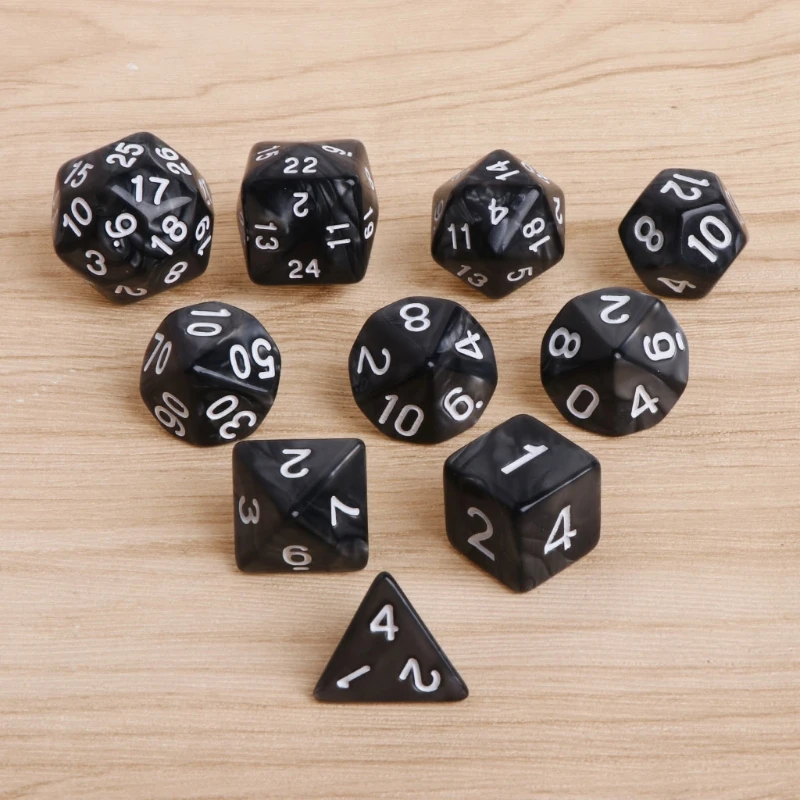10pcs Multicolor Acrylic Cube Dice Beads multiaspect Portable Table Games Toy M5TC