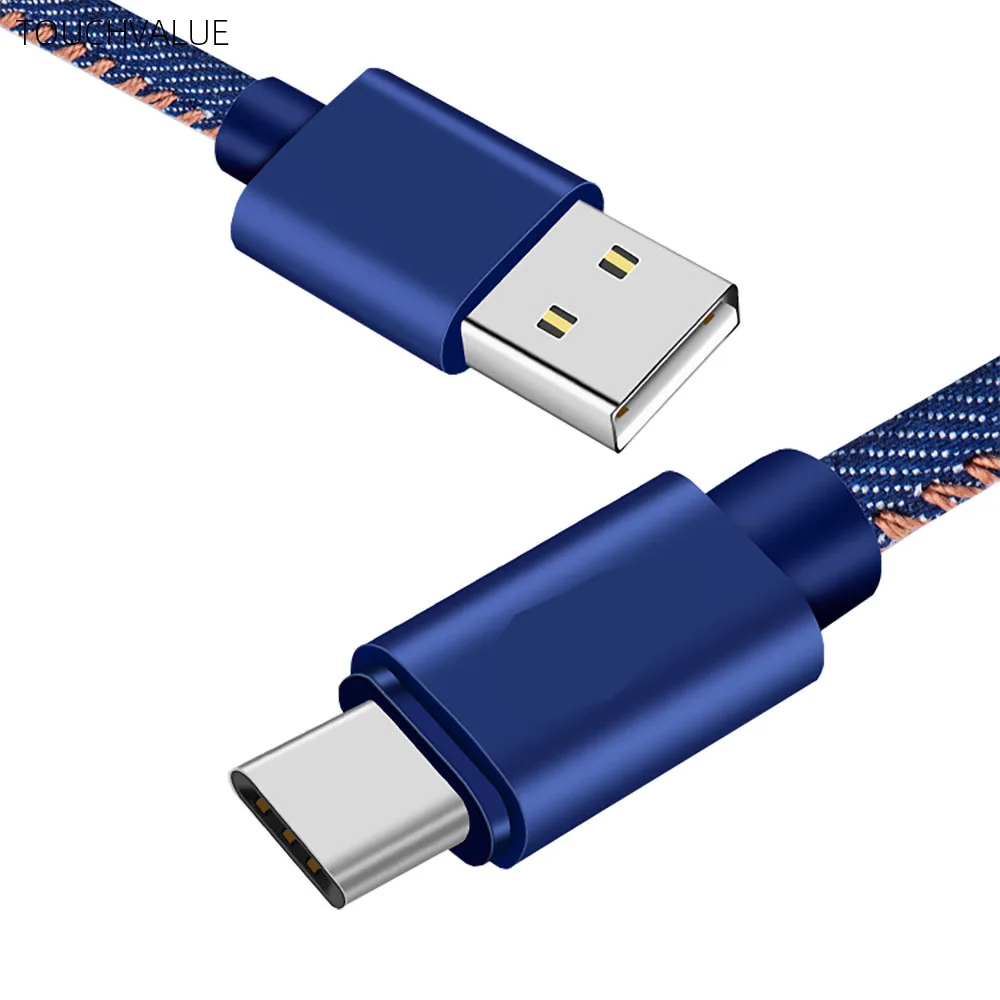 5 шт./лот, джинсовый Micro usb кабель для зарядки 3A, кабель для быстрой зарядки, Аксессуары для мобильных телефонов, синий, черный, 1 м, 2 м