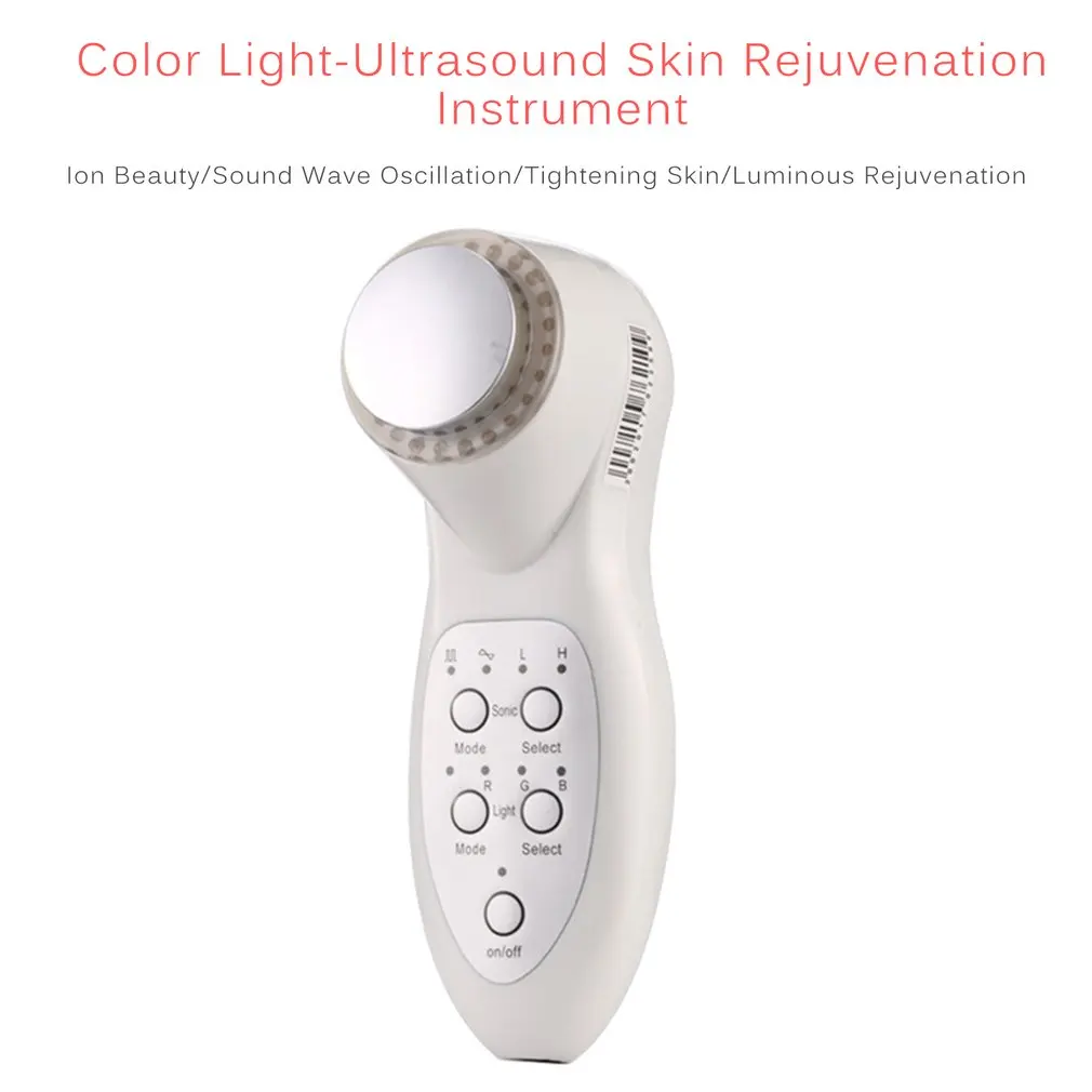 3MH 7 Colors LED Photon Ultrasonic Beauty Instrument Lifting Face Lift Massager Cleaner Wrinkle Rem