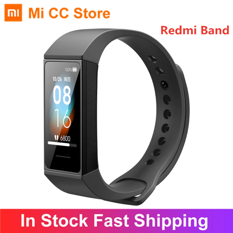 Смарт браслет Xiaomi Redmi Band фитнес трекер цветной экран 1 08 дюйма 4 цвета пульсометр