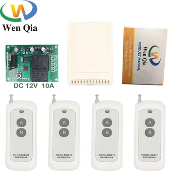 

433 MHz Wireless Long Range rf Remote Control DC 12V 10Amp 2CH Relay Receiver for universal garage/door/motor/Electriccurtain