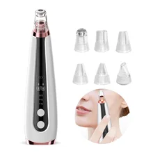 Инструмент для удаления угрей Перезаряжаемый USB Электрический Очиститель пор для лица 3 регулируемая мощность всасывания с 6 сменными зондами