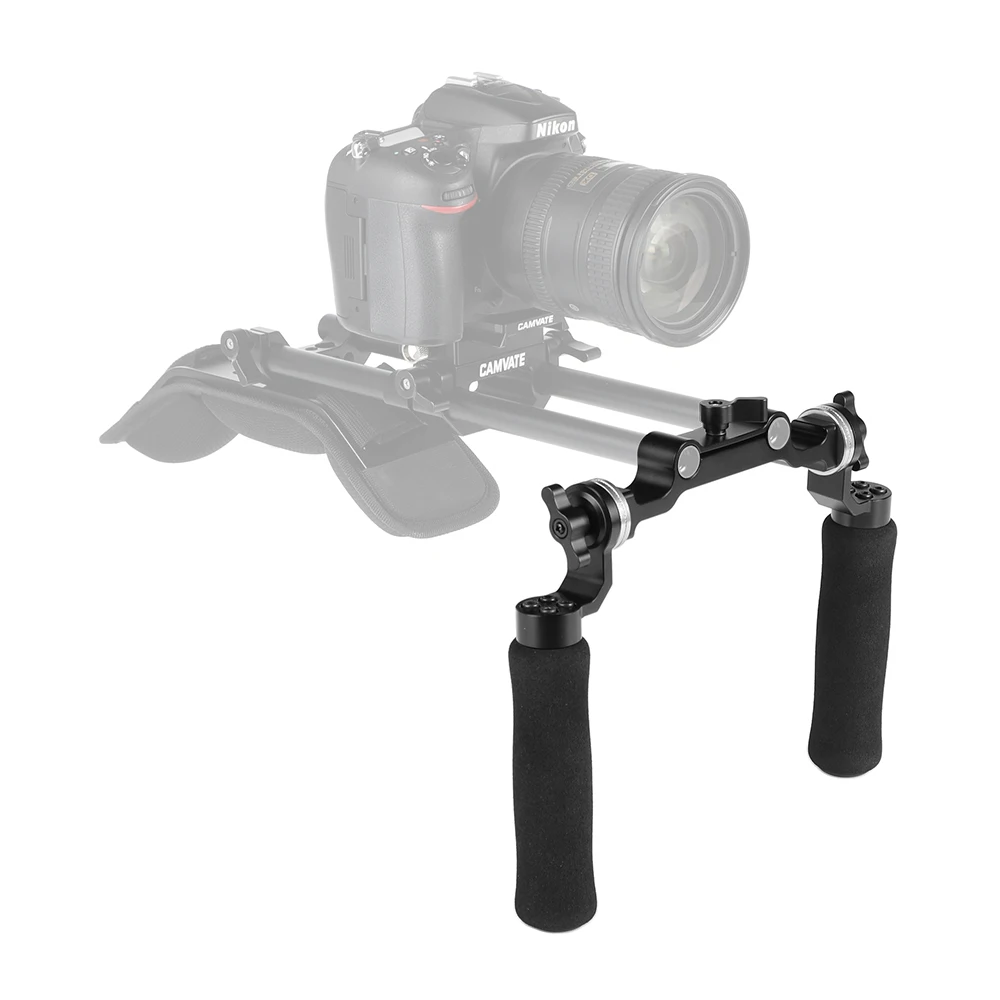 Camvate Esponja Câmera Lidar com Apertos com Arri Roseta Montagem Conexão & Dupla 15 mm Haste Braçadeira para Dslr Câmera Ombro Montagem Rig - Image 2