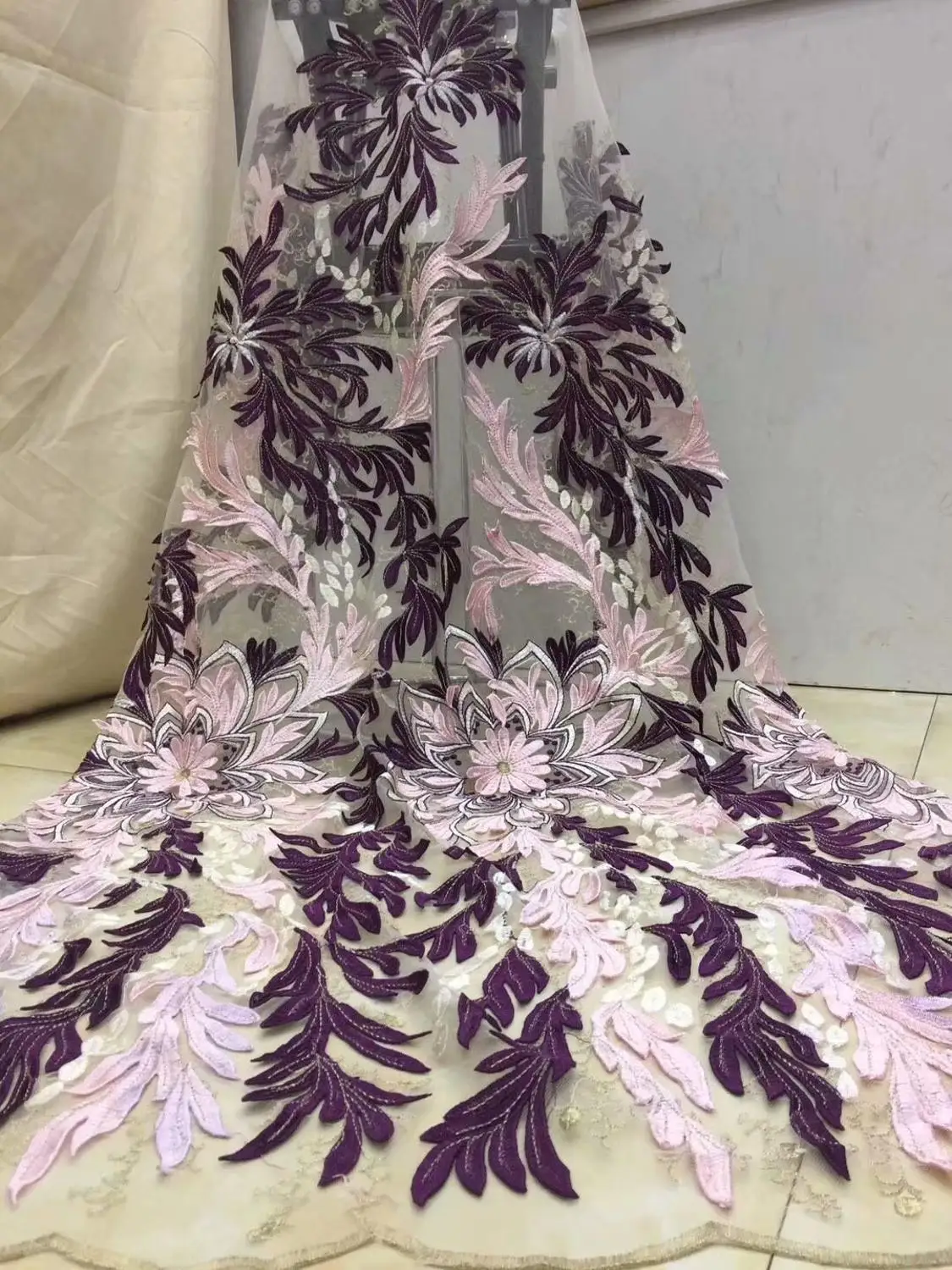 3d Embroidered Brocade Lace for Wedding Party Dress High Quality French Tulle fabric Nigerian Fabrics FFD-926 | Дом и сад