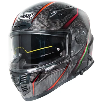 

Classic Full Face Motorbike Helmets Soman SM-X7 Dot Motorcycle Snake Pattern Carbon Fiber Helmet casco capacete moto