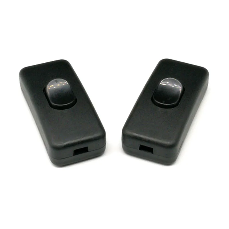 

1 Pcs 5pcs Black Switch Inline ON/OFF Table Lamp Desk Light Cord Cable Online Switch 303 Halfway Rocker Push Switch 110-250V
