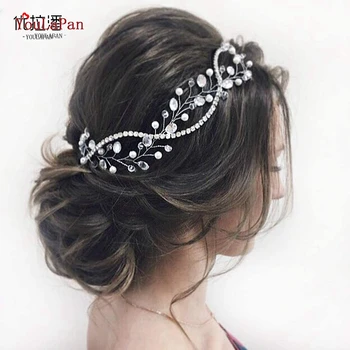 

YouLaPan HP93 Fashion Headbands Crystal Bridal Hair Pieces Bride Hair Accessories Elegant Wedding Headpiece Bride Tiara