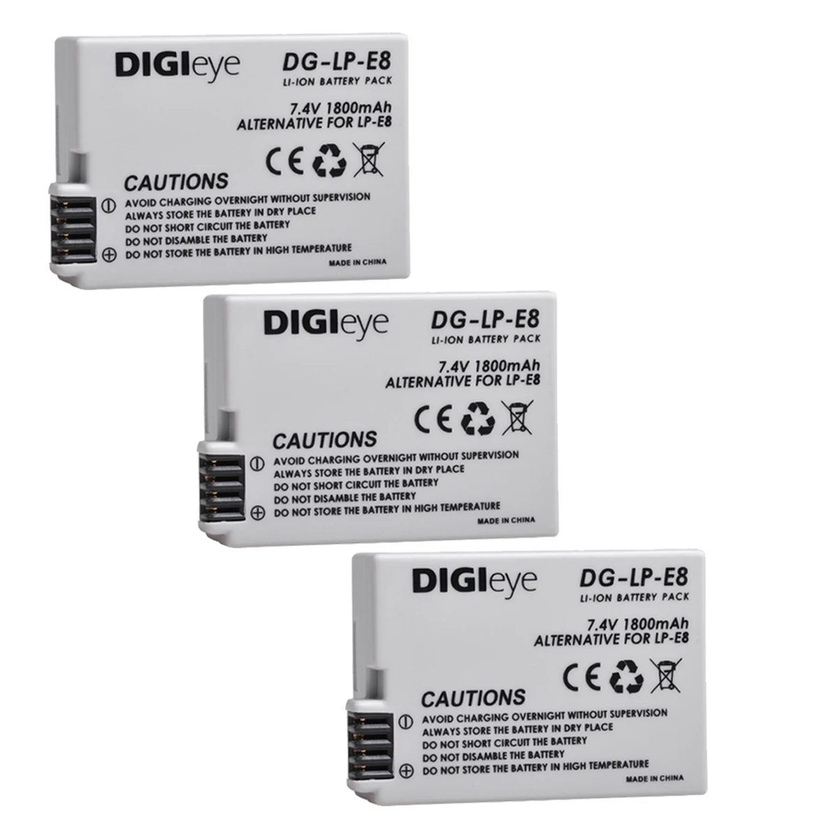 Batteria 1800Mah Lp-E8 Lpe8 Lp E8 Per Fotocamere Canon Rebel T3I T2I T4I T5I Eos 600D 550D 650D 700D Kiss X5 X4 X6