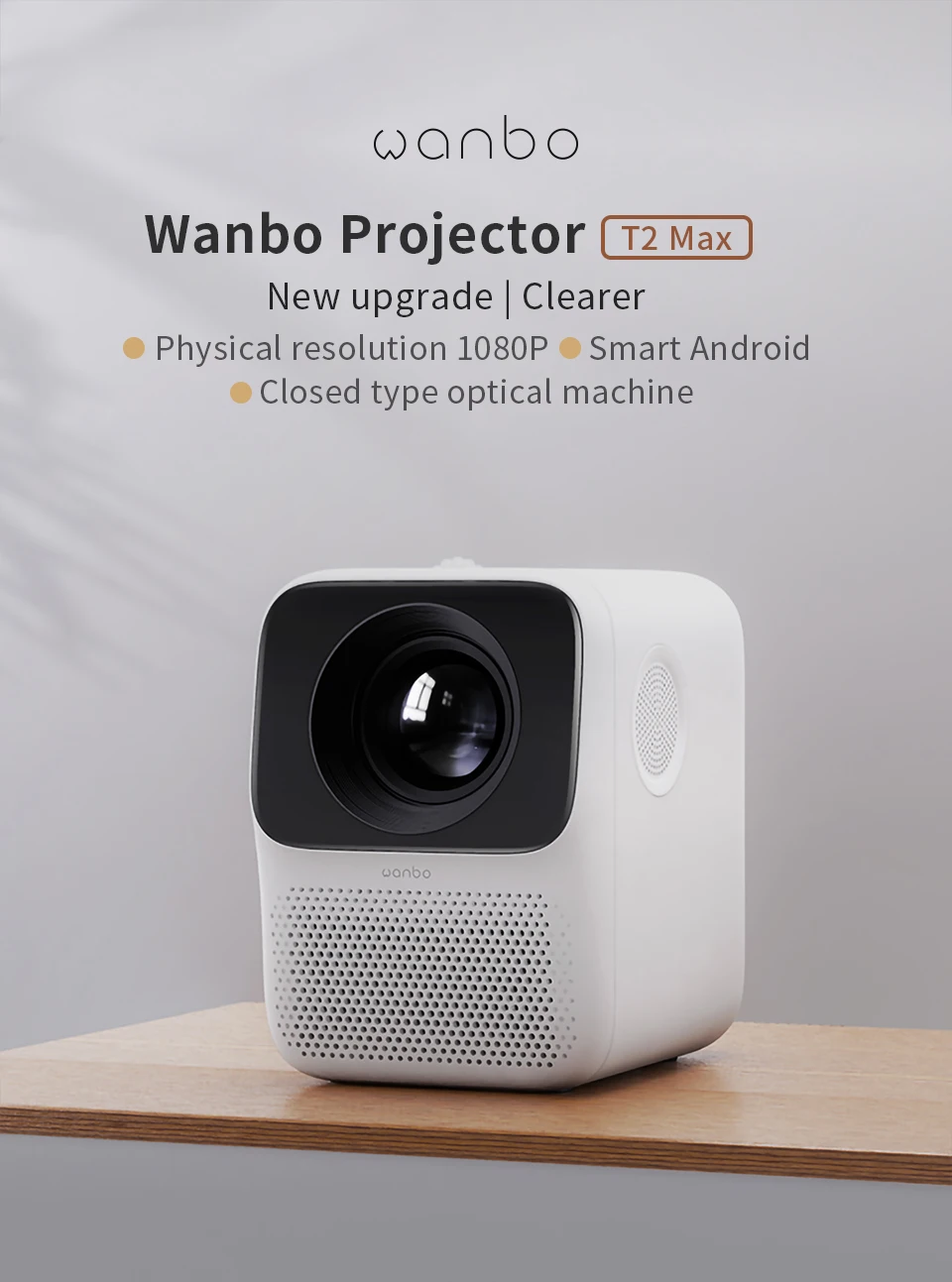 smart projector Global Version Wanbo T2 MAX Projector 1080P Mini LED Portable WIFI Full HD Projector 4K 1920*1080P Keystone Correction For Home lg projector