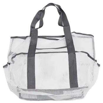 

1pc Mesh Cloth Beach Storage Bag Portable Practical Mesh Travel Storage Bag for Outdoor Beach Swimming