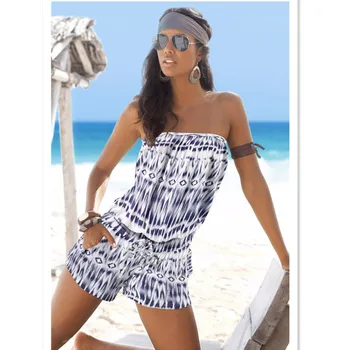 

Sexy Women Clothing Boho Women Off Shoulder Floral Bodycon Romper Jumpsuit Ladies Summer Club Tights Bodysuit Short Pants Trouse