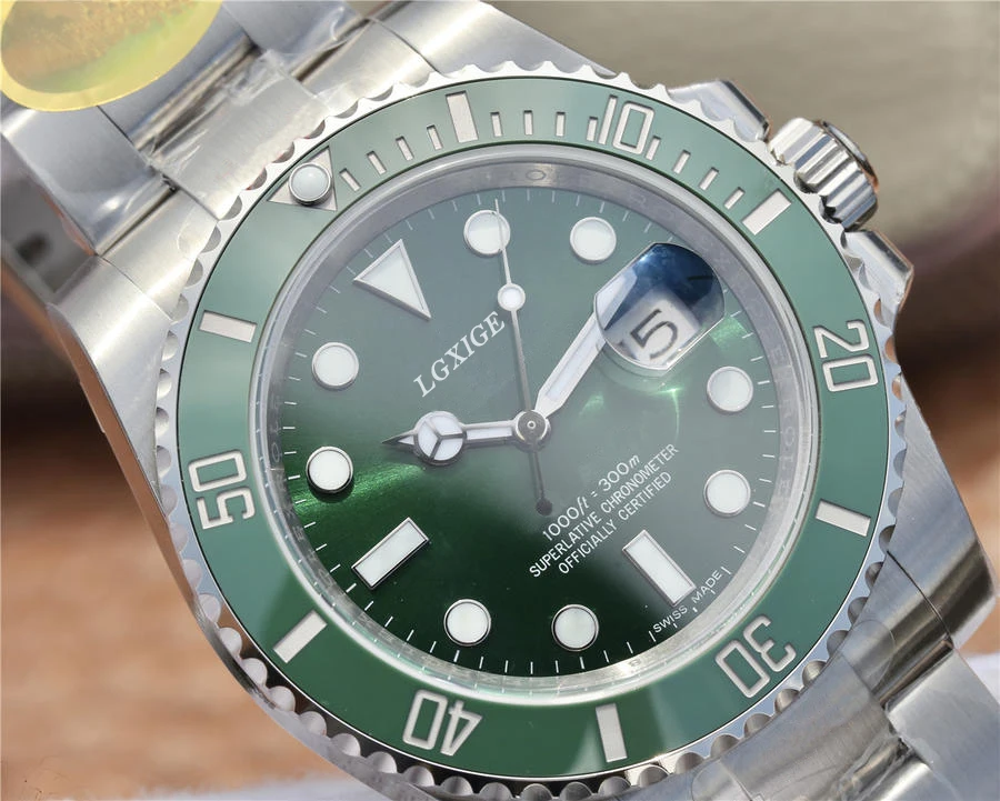 AAA LGXIGE часы для мужчин лучший бренд класса люкс Rolexable водонепроницаемые часы для мужчин спортивные мужские часы Полный алмаз GMT наручные кварцевые часы