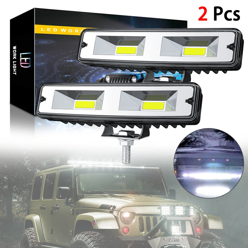 2X 18 Вт COB 16LED рабочий Светильник лампы пятно луча бар автомобиль внедорожник