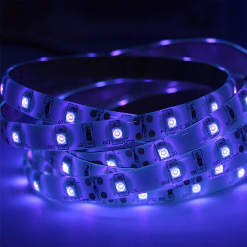 CHICLITS DC12V УФ ультрафиолетовая Светодиодная лента 3528 SMD 5 м 300 светодиодов 390-400нм водонепроницаемая гибкая лента лампы для стерилизации
