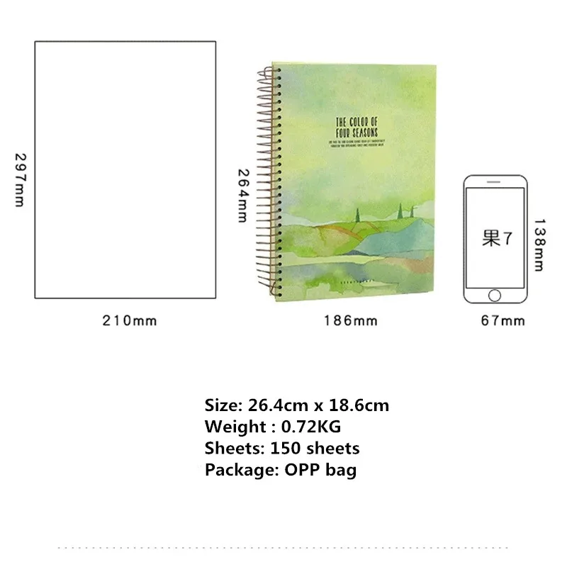 New 150 Sheets Thickened Vintage Van Gogh Notebook Planner Agenda Daily Monthly Study Work Notepad Agenda School Stationery