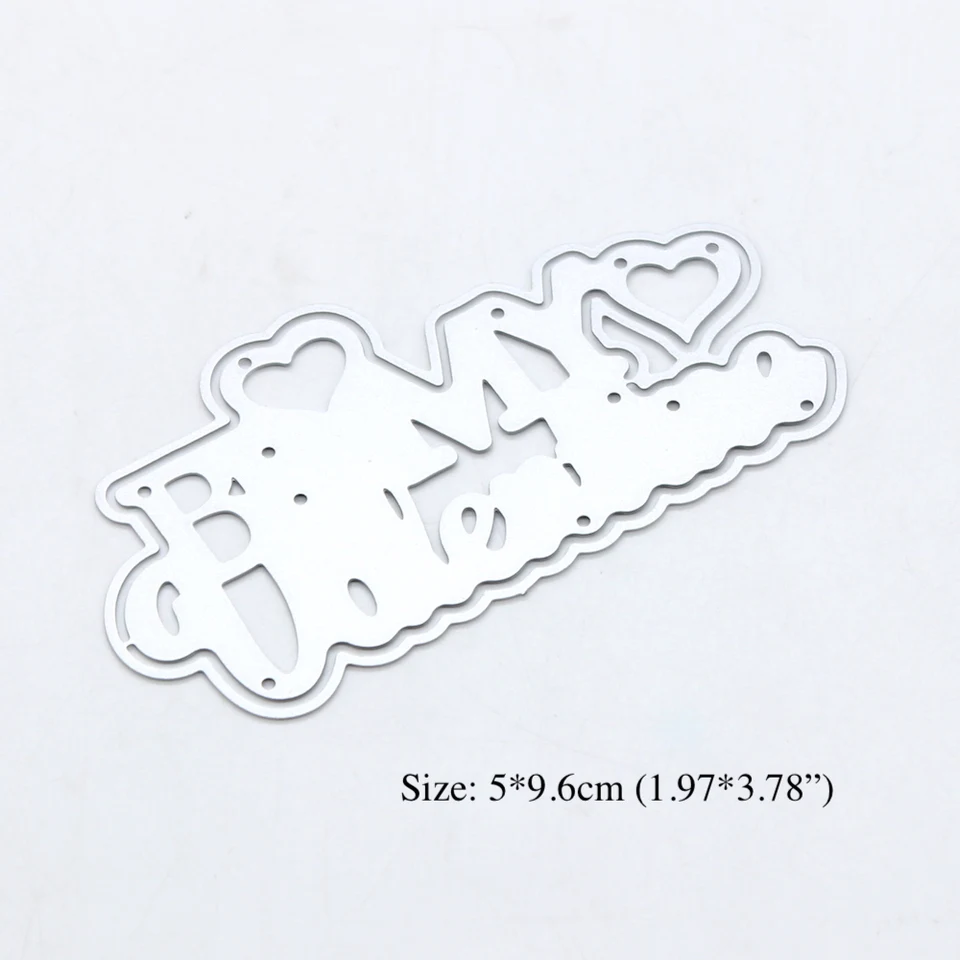 Matrice De Découpe Métal Valentine - Acier Carbone 5,4x2,6 Cm - Pour Scrapbooking, Cartes, Embellissements - Gabarit Gaufrage