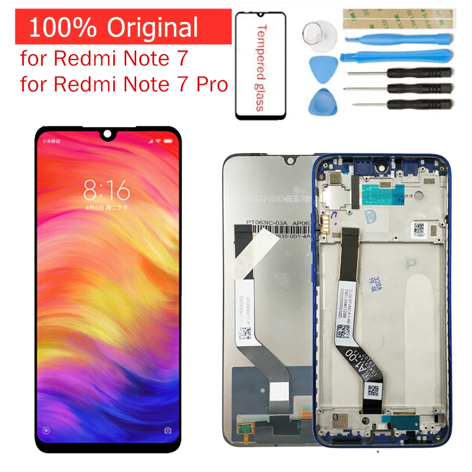 ЖК экран для Xiaomi Redmi Note 7 10 точечный дисплей с дигитайзером сенсорного экрана в