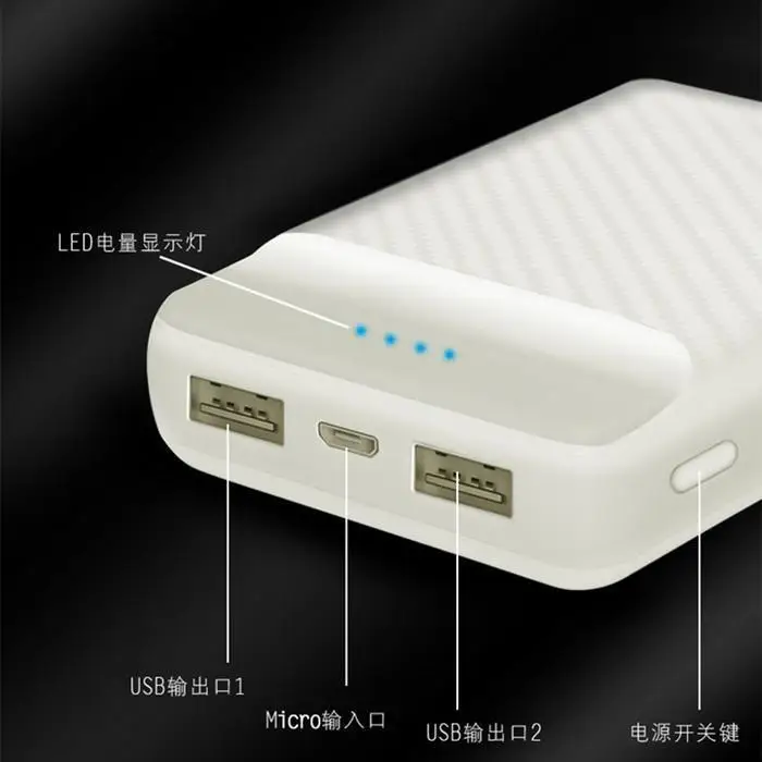 Мини 15000 мАч портативное зарядное устройство 2 Usb Внешнее power bank 5 v/2a для зарядки