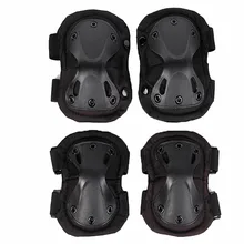 Прочные защитные Шестерни накладки на колени локти колодки воздушный Пейнтбольный бой для охоты, катания на скейтборде скутер спортивные наколенники Безопасности