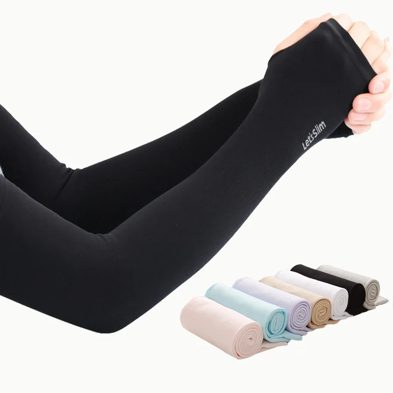 

1Pair Breathable Quick Dry UV Sun Protection Guard Cooling Arm Sleeves Riding Arm Sunshade Glove Warmers Cycling Fitness Sleeves