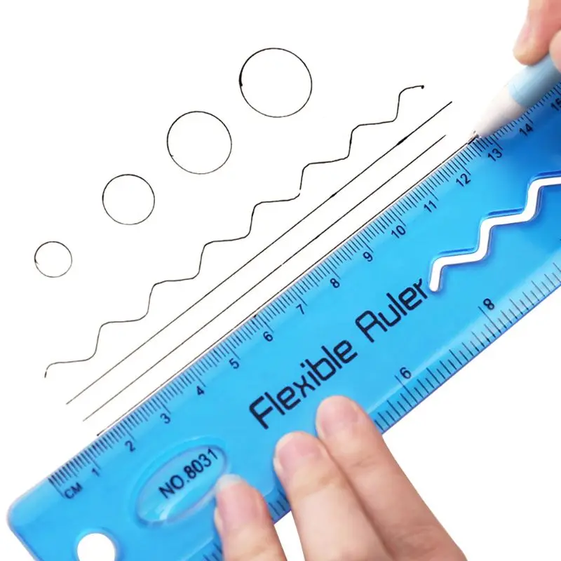 Soft 30cm Ruler Multicolour Flexible Creative Stationery Rule Office School Supplies 19QA