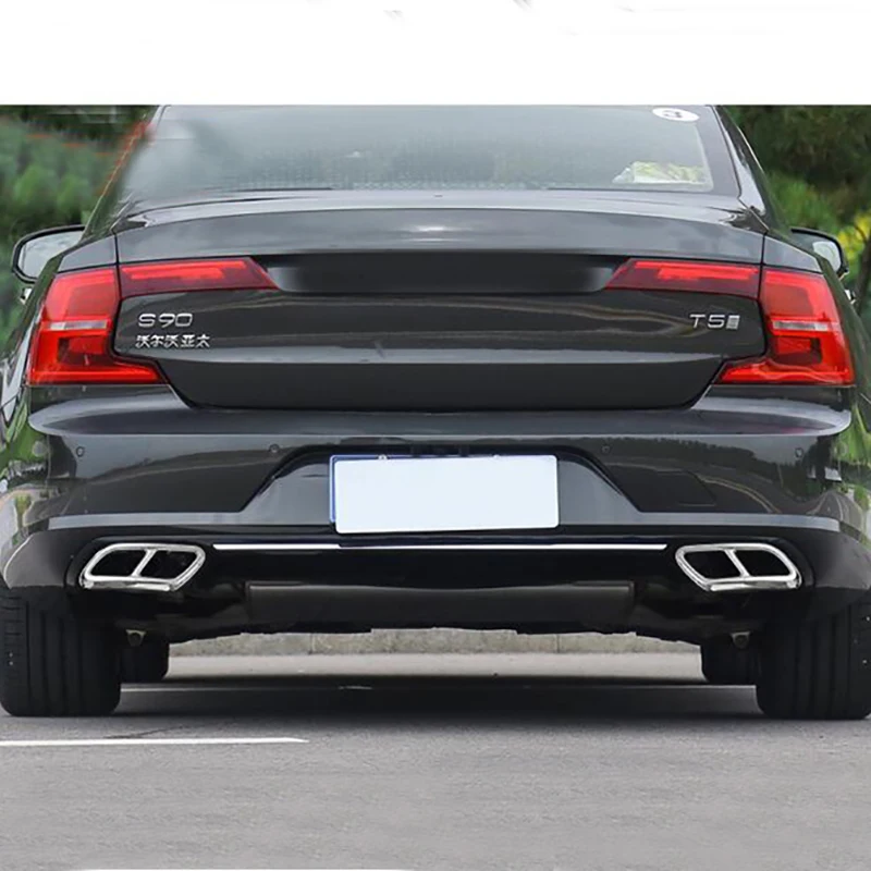 Автомобильный Стайлинг для Volvo S90 V90 2016 2017 2018 задний двойной выхлопной конец