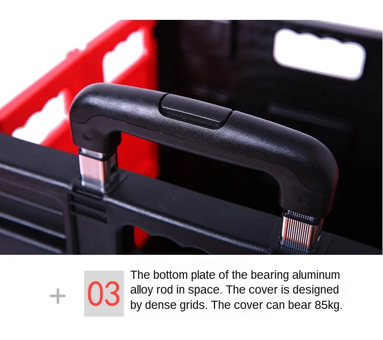Tronco para o Automóvel Caminhão-caminhão de Armazenamento Funcional para Arrumar Recipiente Plástico Back-up Dobrável Artigos Interiores 19 Recipiente plástico Back-up Tronco para o Automóvel
