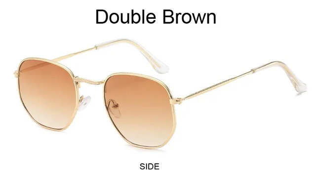 Designer Square Sunglasses For Men - Classic Metal Polygon Shades_voghion.com