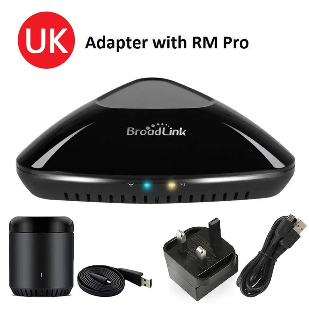 RMPro MINI3 UK Type Broadlink RMPro+ Mini 3 WiFi+ IR+ RF пульт дистанционного управления работа с Alexa Google Home IFTTT умный дом автоматизация 315/433 МГц - Цвет: RMPro MINI3 UK Type