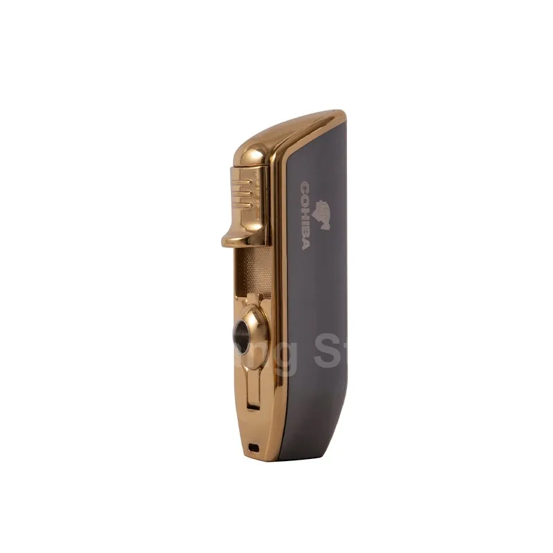 Cohiba cigarette lighter 3 blue flame flashlight cigarette lighter metal windproof portable cigar cutter no box Cohiba cigarette lighter 3 blue flame flashlight cigarette lighter metal windproof portable cigar cutter no box