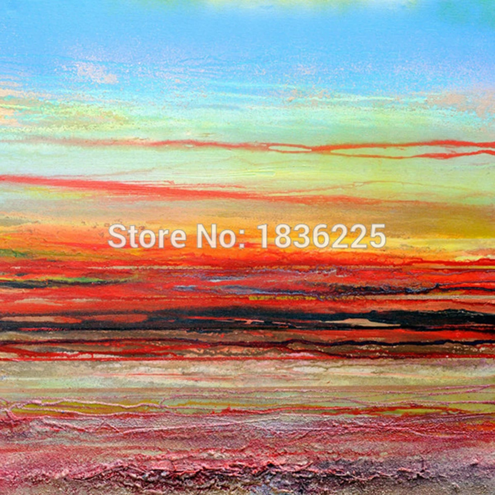 抽象海景油絵手作り日没風景油彩画のためのキャンバスに家の装飾抽象的なテクスチャ壁画 Sunset Landscape Paintings Seascape Paintingboat Oil Painting Aliexpress