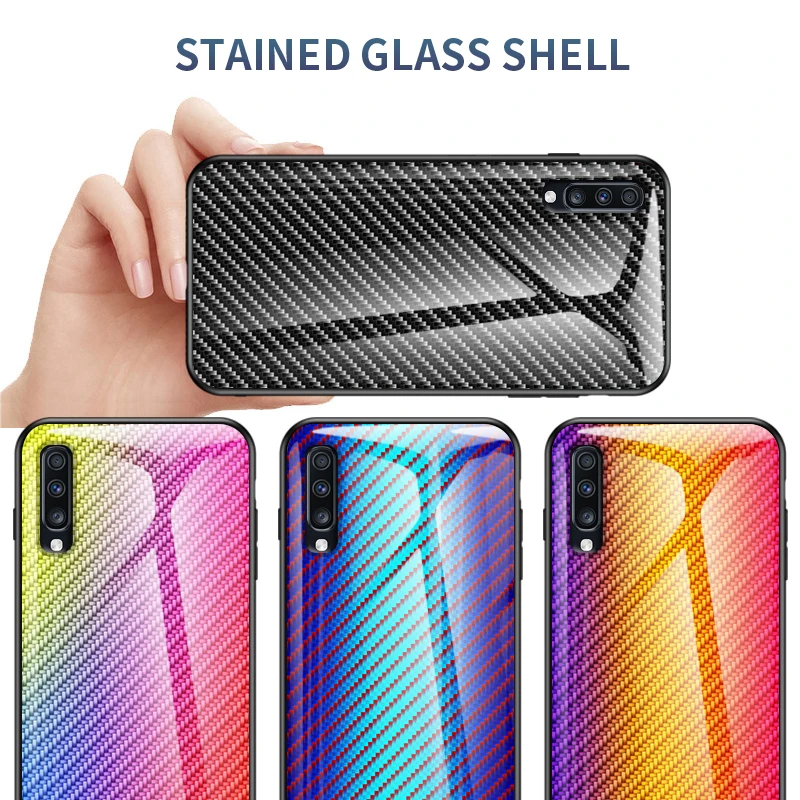 Fashion Gradient Tempered Glass Case For Samsung Galaxy S10 S10E S10 Lite S10 5G S10 S9 S8 Plus Case Protective Shell Back Cover