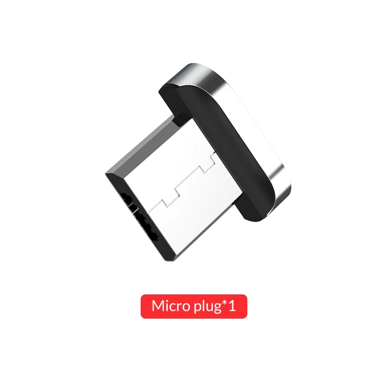 TOPK 1 м светодиодный магнитный кабель Micro Usb кабель для быстрой зарядки Micro Usb Магнитный кабель для зарядки и передачи данных для samsung Xiaomi huawei - Цвет: Only Plug No Wire