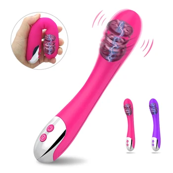 Powerful G-Spot Dildo Vibrator Female Clitoris Stimulator USB Rechargeable Silicone Adults Sex Toys Erotic Goods for Women 5