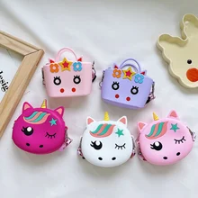 

Cute Baby Girls Silica Gel Shoulder Bag Lovely Pink Kids Small Wallet Crossbody Bags Cartoon Children's Coin Purse Handbags