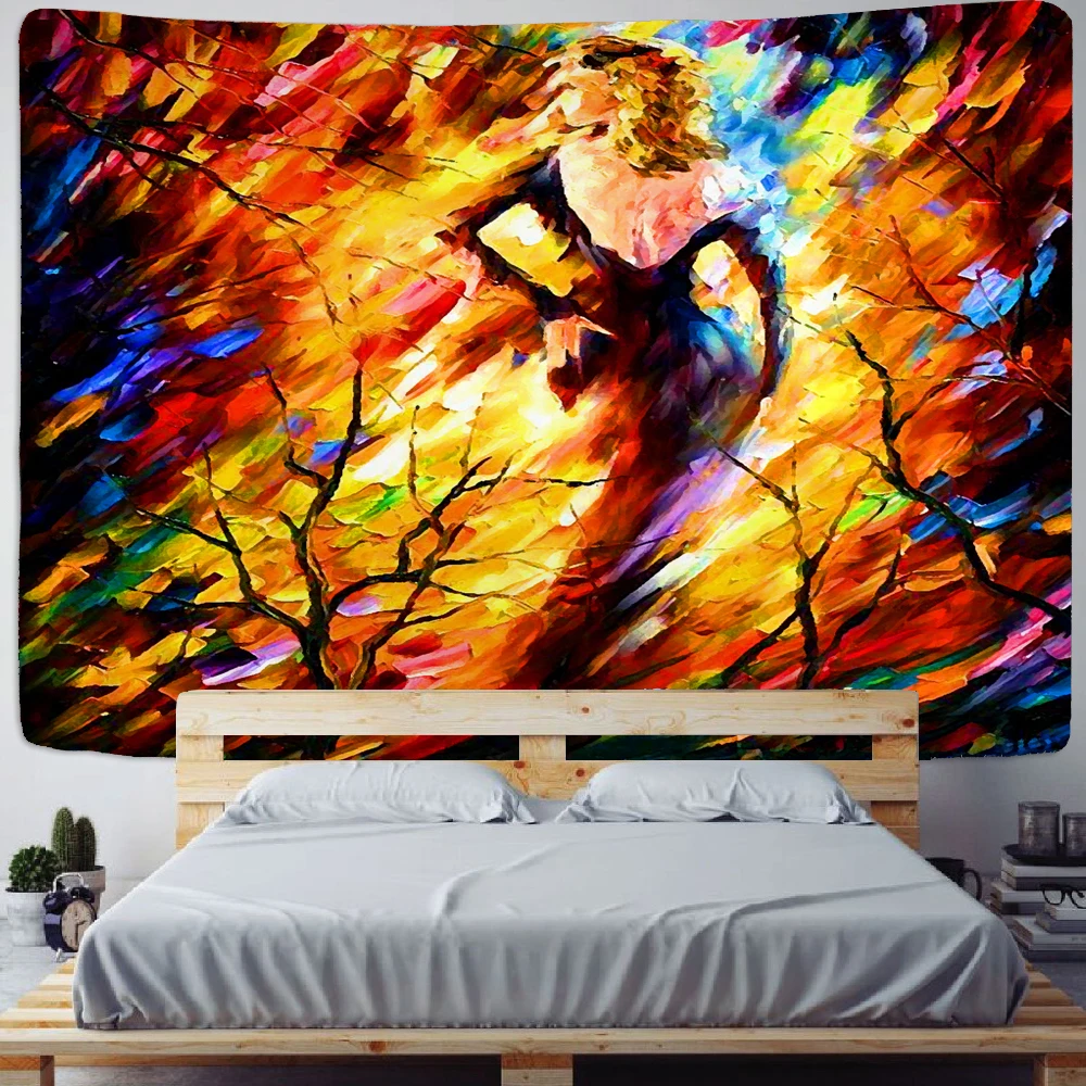 

Гобелен с пейзажем настенная живопись красивая женщина узор пляжная настенная Гобеленовая декорация настенная ткань ковер гобелены