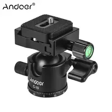 Andoer C-10 Алюминий сплав Камера шаровая Головка для штатива-трипода из для цифровой зеркальной камеры Canon Nikon sony DSLR ILDC Камера s миниатюрная шаровая Головка Макс. Нагрузка 6 кг
