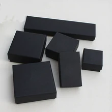 

1Pcs Multi-Size Black Jewelry Box Packing Box For Necklace Bracelet Earrings Square Paper Box Storage Box Jewelry Accessories