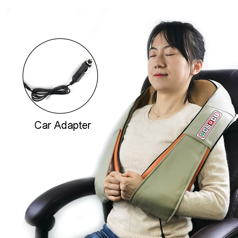 U Shape Electrical Shiatsu Neck Back Shoulder Body Massager Infrared Heated Kneading Multifunctional Shawl Car/Home Massager
