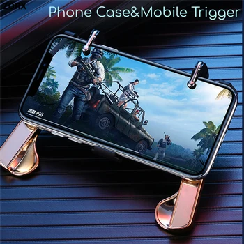 

For Call of Duty COD Mobile PUBG Controller L1R1 Gamepad Joystick Trigger Fire Button for IOS Android Smartphone Hard Case