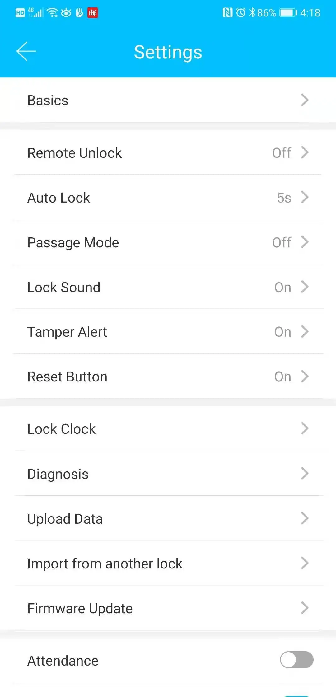 TTLock/tuya APP Smart Fingerprint Lock password code Door Lock Bluetooth Biometr