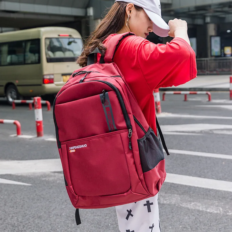 

New Style Light Waterproof Oxford Cloth Men Backpack Large-Volume Business Travel Bag Students Computer Bag