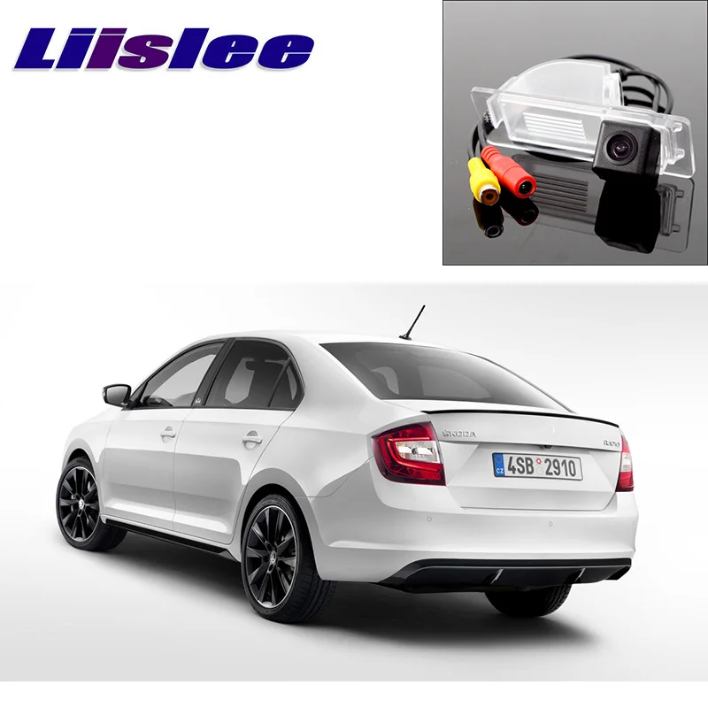 LiisLee Автомобильная камера заднего вида для Skoda Rapid Sedan 2012 ~ 2019 ночного видения HD
