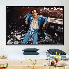 Гарри Стайлс рок-музыка Звезда Певица холст живопись плакаты и принты картина на стене абстрактный декоративный домашний декор Quadro