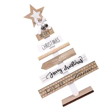 

1Pc Wooden Ornament Christmas Ornament Christmas Desktop Tree Desktop Decor Xmas Desktop Decor for Tabletop Office Home