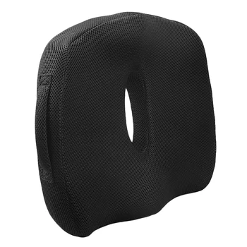 

New Office Chair Cushion Car Seat Pillow Memory Foam Pad Seat Cushion Black
