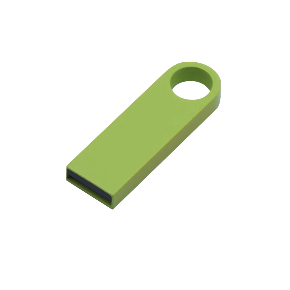 USB флеш-накопитель 4 ГБ 8 ГБ оперативной памяти, 16 Гб встроенной памяти, 64 ГБ флэш-накопитель 32 ГБ флэш-накопитель красочные металлические флэш-диск USB запоминающее Пользовательский логотип USB оптом подарок - Цвет: Green