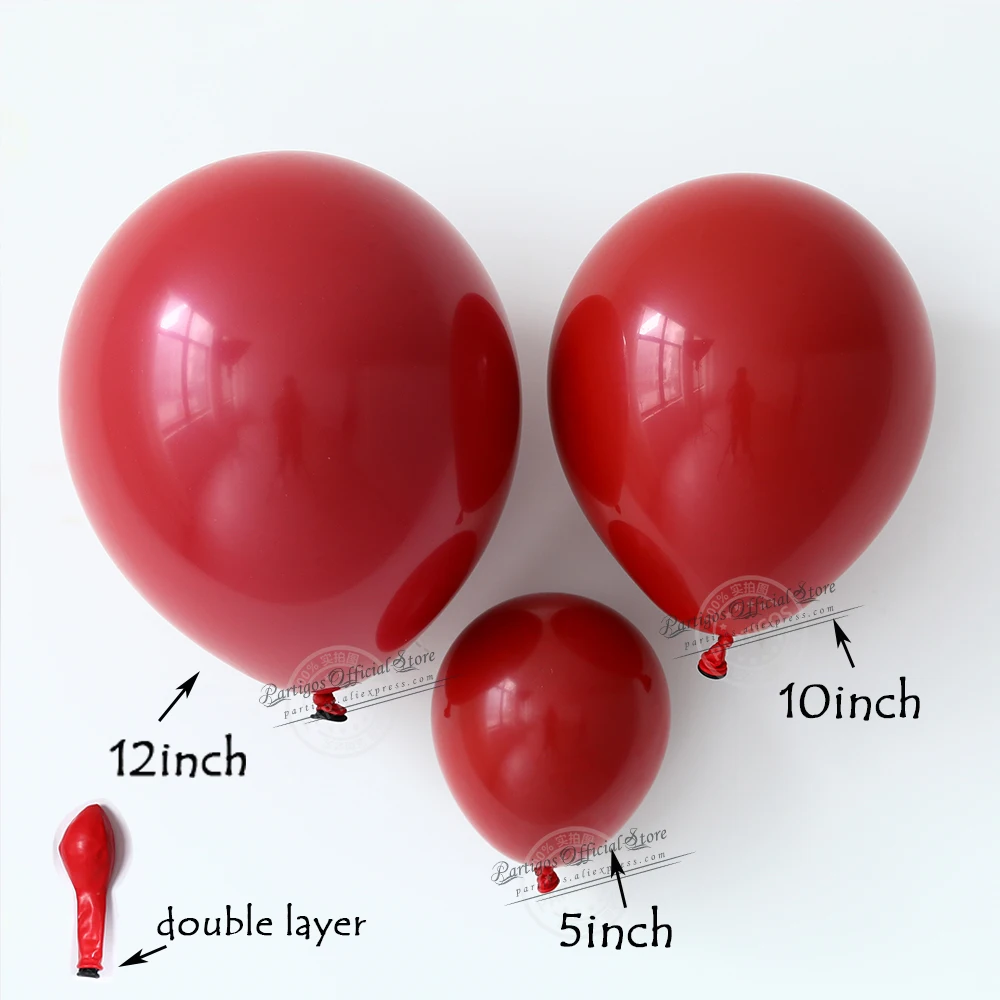 Details about   Double-layer Ruby Red Latex Balloon Wedding Engagement  Valentine Birthday 10Pcs 