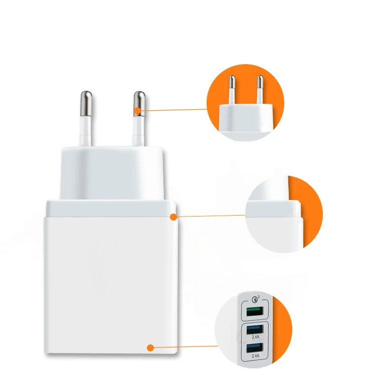 3-Ports-Quick-Charger-QC-3-0-30W-USB-Charger-For-iPhone-X-8-7-iPad