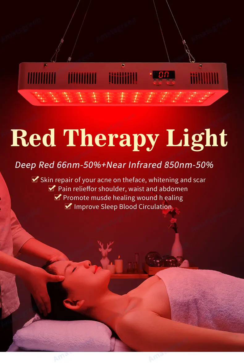 Timmable 600W светодиодный светильник для терапии темно-красный 660nm инфракрасный 850nm для кожи и боли